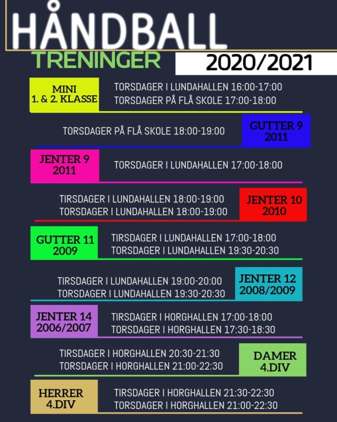 Treninger 2020/2021